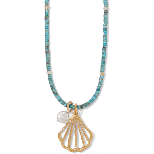Calypso Shell Turq Necklace
