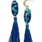 INSLEY STATEMENT EARRINGS GOLD BLUE MIX