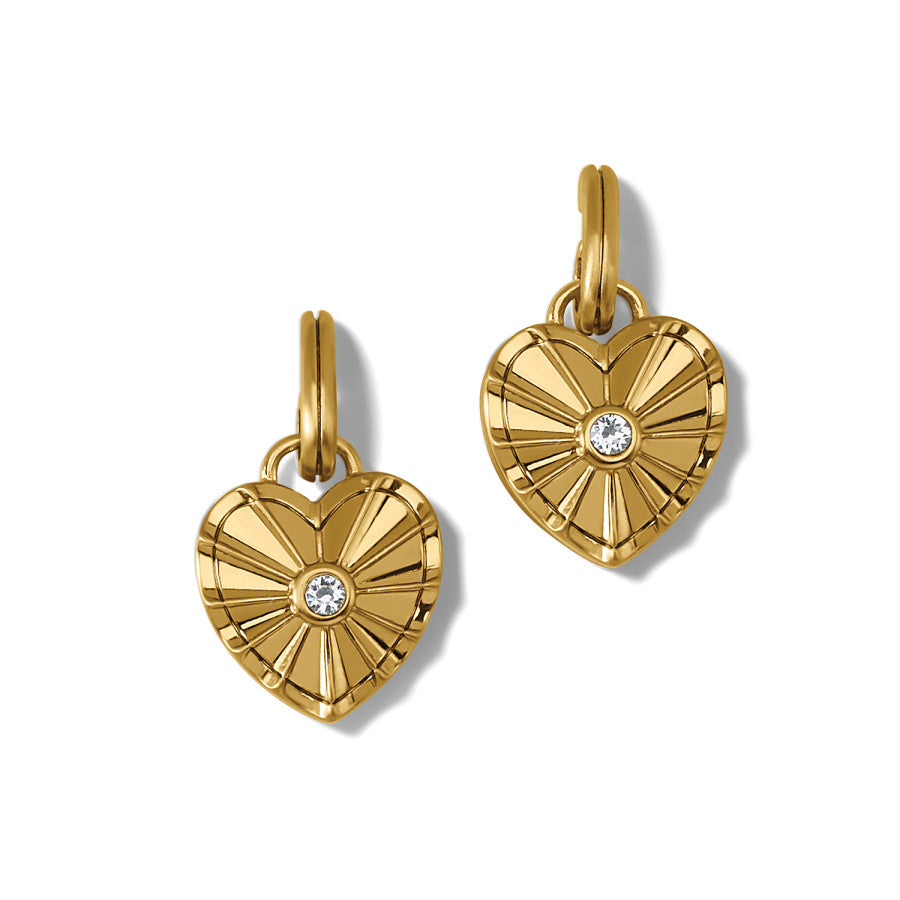 Esprit Gold Heart Post Drop Earrings - JA9358