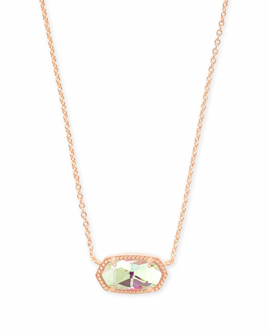 Elisa Rose Gold Dichroic Necklace