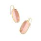 ELLE INTARSIA DROP EARRINGS GOLD PINK INTARSIA