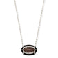 Threaded Elisa Necklace Rhodium Black Cats Eye