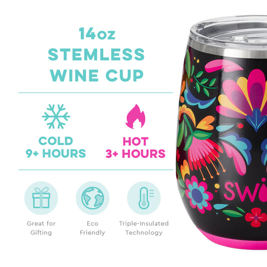 Caliente Stemless Wine Cup (14oz)