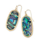 Elle Gold Drop Earrings In Abalone Shell