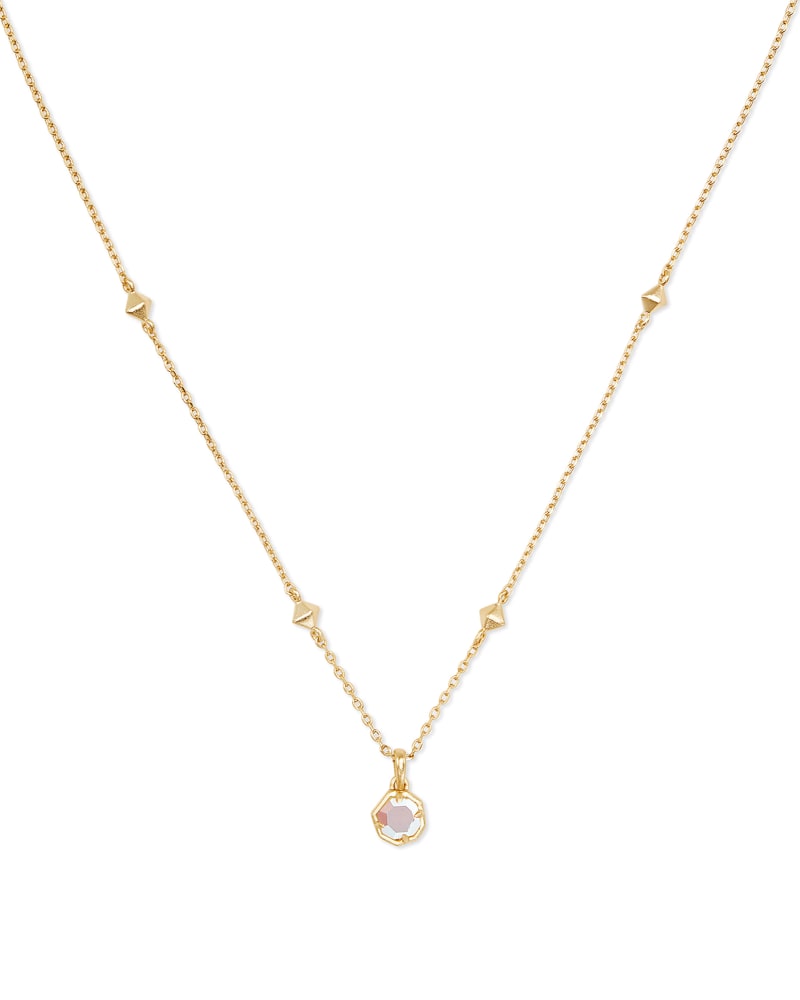 Nola Gold Dichroic Glass Necklace