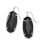 Faceted Elle Drop Earrings Gold Black Pyrite