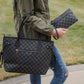 Taylor Checkered Tote - Black
