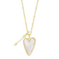GLD/MOP Ansley Heart Pendant Necklace