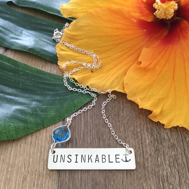 Silver Unsinkable Bar Necklace