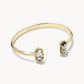 Elton Cuff Bracelet Gold Black Pyrite