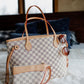 Taylor Checkered Tote - Cream