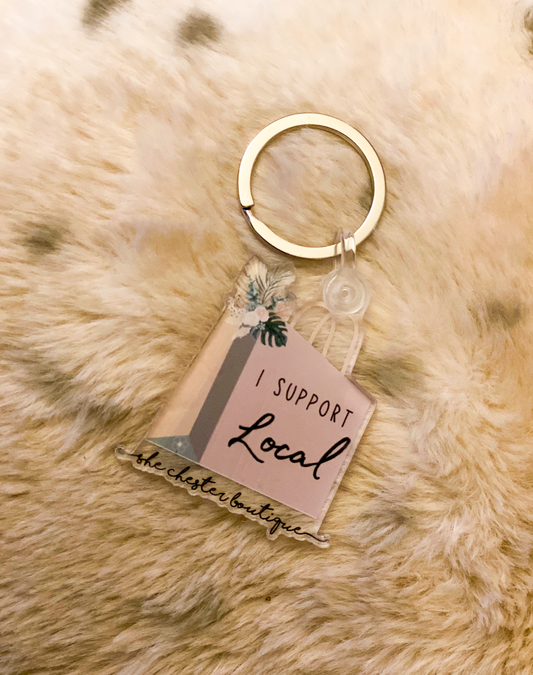 She Chester Shopped Local Keychain