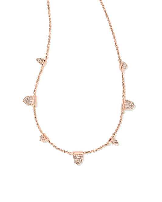 ADELINE STRAND NECKLACE ROSE GOLD METAL
