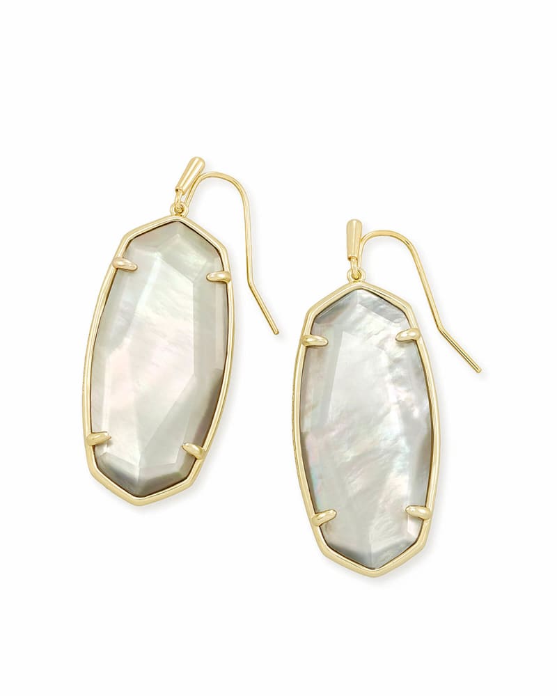 Faceted Elle Drop  Earring SIL/Gray Illusion