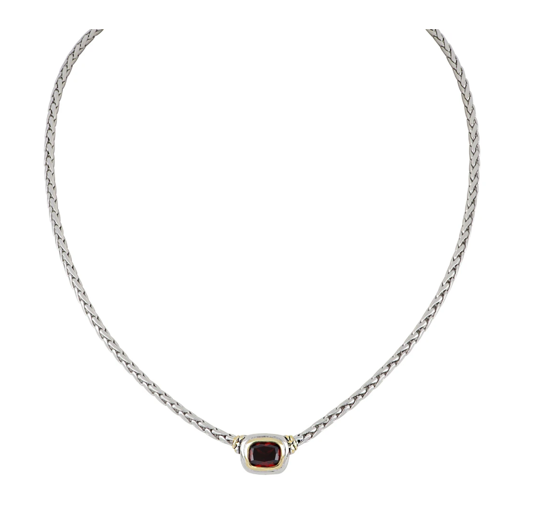 Nouveau Single Strand Necklace Garnet N2833-AN00 Necklace