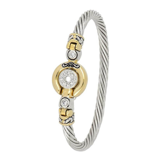 CICLO D'AMOR PAVÉ & GOLD MAGNETIC CLASP BRACELET