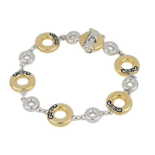 CICLO D'AMOR MULTI CIRCLE SINGLE ROW TWO TONE BRACELET