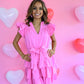 Rewind The Night Pink Tiered Dress -