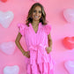 Rewind The Night Pink Tiered Dress -