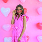 Rewind The Night Pink Tiered Dress -