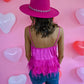 Cloe Hot Pink Feather Tank -