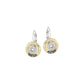 CICLO D'AMOR PAVÉ & GOLD INSET FRENCH WIRE EARRINGS