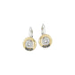 CICLO D'AMOR PAVÉ & GOLD INSET FRENCH WIRE EARRINGS