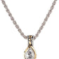 BEIJOS 9X6MM CZ PEAR BEZEL SET PENDANT NECKLACE
