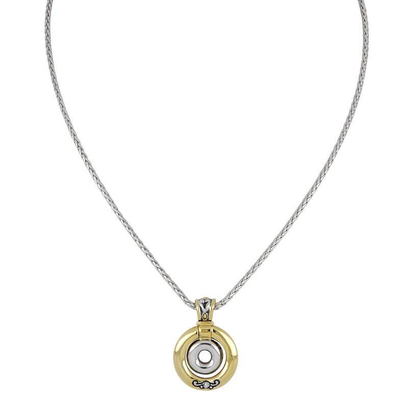 CICLO D'AMOR TWO TONE LARGE INSET PENDANT
