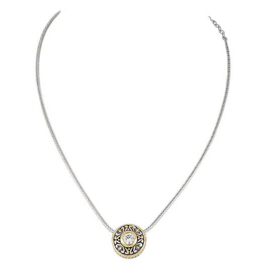 ANTIQUA SLIDING CIRCLE PENDANT ON CHAIN