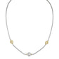 CICLO D'AMOR PETITE PAVÉ & GOLD 3 STATION NECKLACE