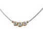 Beijos Three Stone CZ Necklace N5028-AF03
