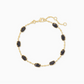 Emilie Link Bracelet Gold/Black Obsidian
