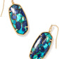 ELISA PENDANT NECKLACE GOLD BRONZE VEINED LAPIS TURQUOISE MAGNESITE