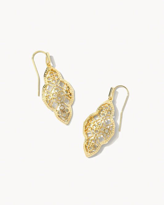 Abbie Drop Earrings Gold Metal - She Chester