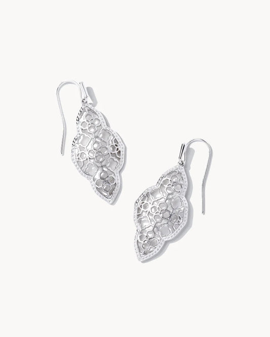 Abbie Drop Earrings Rhodium Metal - She Chester
