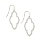 Abbie Small Open Frame Earring Rhodium Metal - She Chester