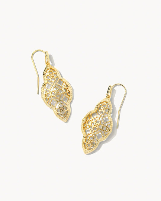 Abbie Drop Earrings Gold Metal