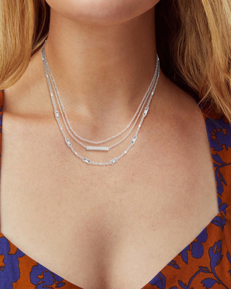 Addison Silver Multi Strand Necklace
