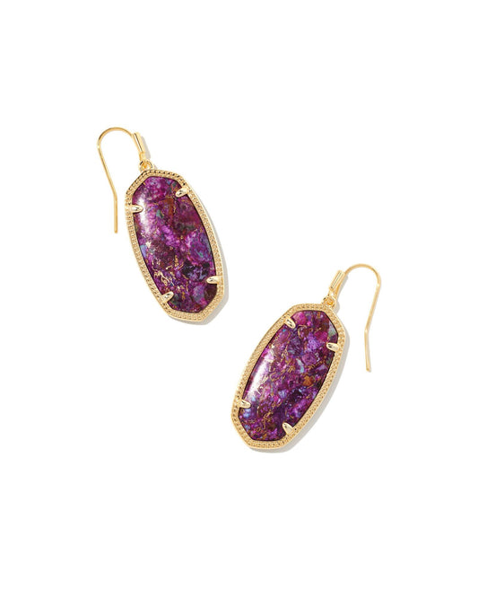 Elle Bronze Purple Turq Earring