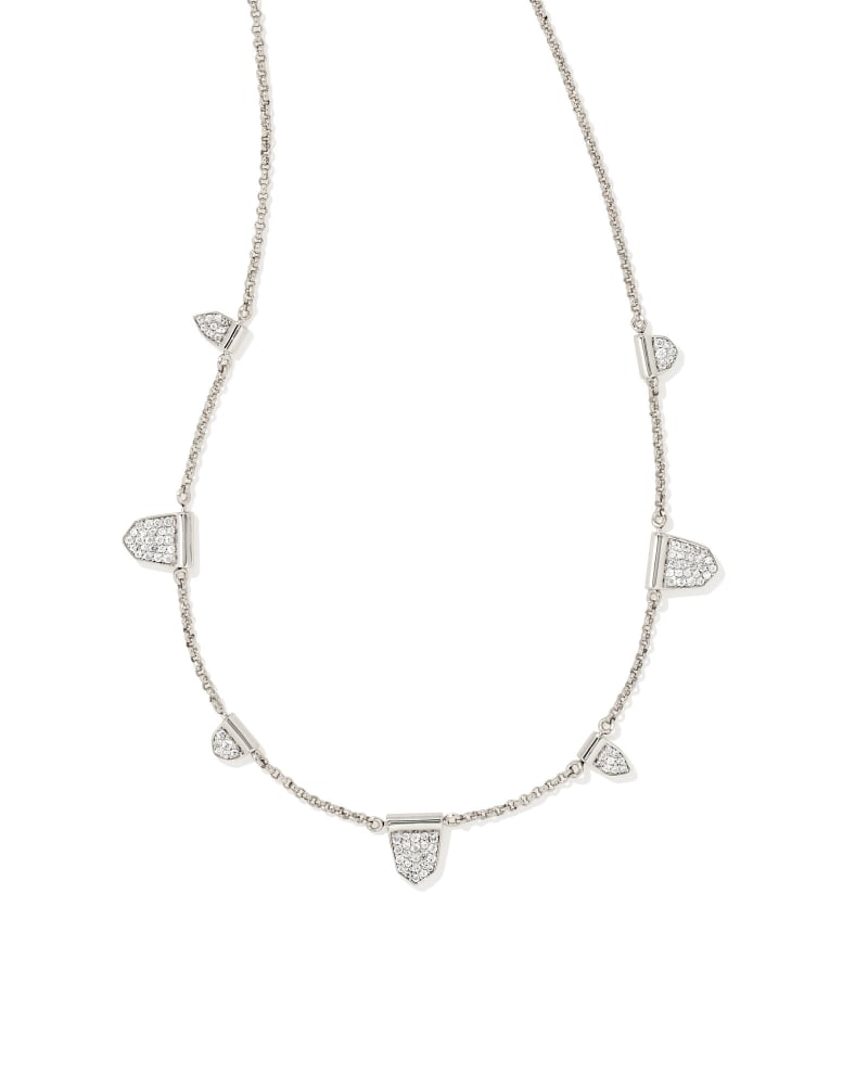 ADELINE STRAND NECKLACE RHODIUM METAL - She Chester