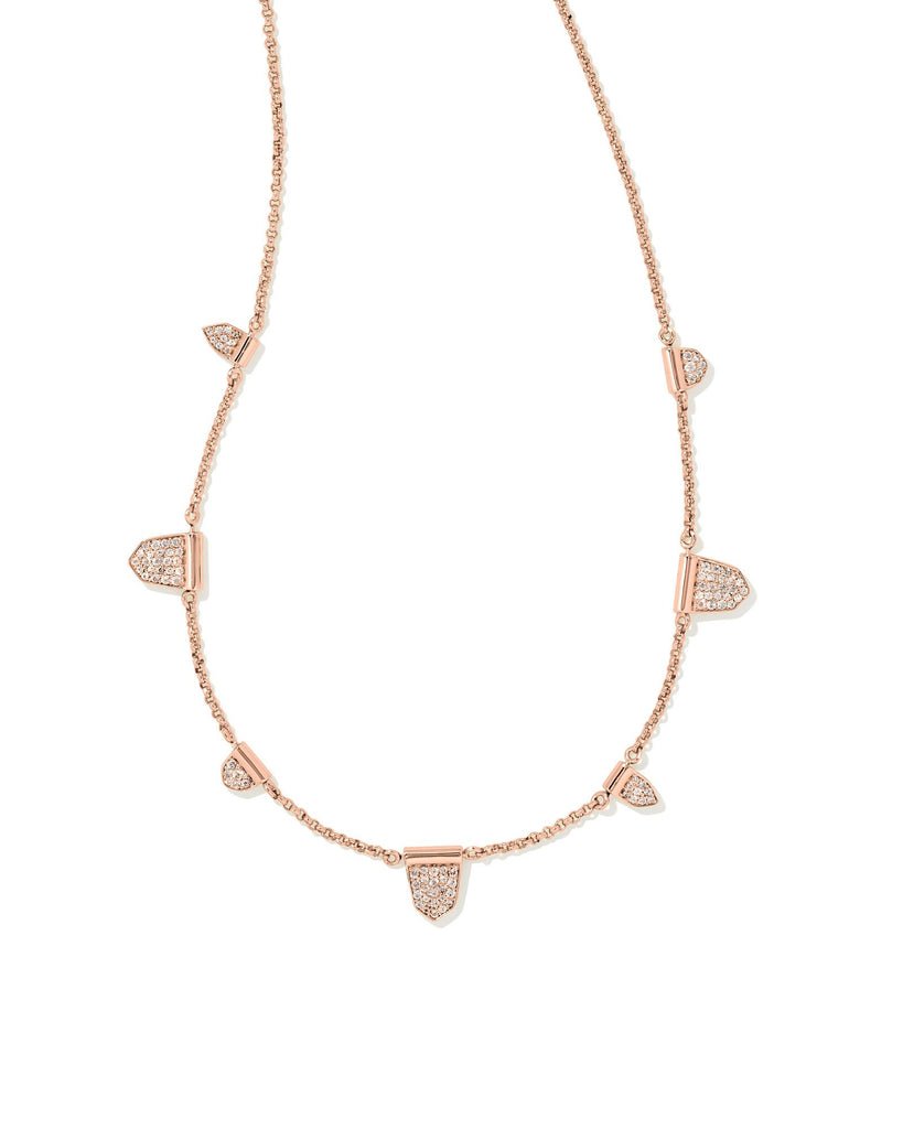 ADELINE STRAND NECKLACE ROSE GOLD METAL - She Chester