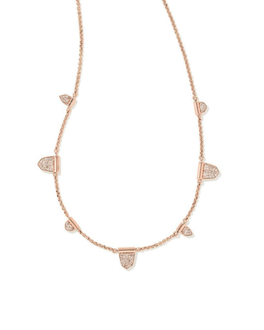 ADELINE STRAND NECKLACE ROSE GOLD METAL - She Chester