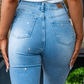 Hi Rise Light Wash Star Skinny