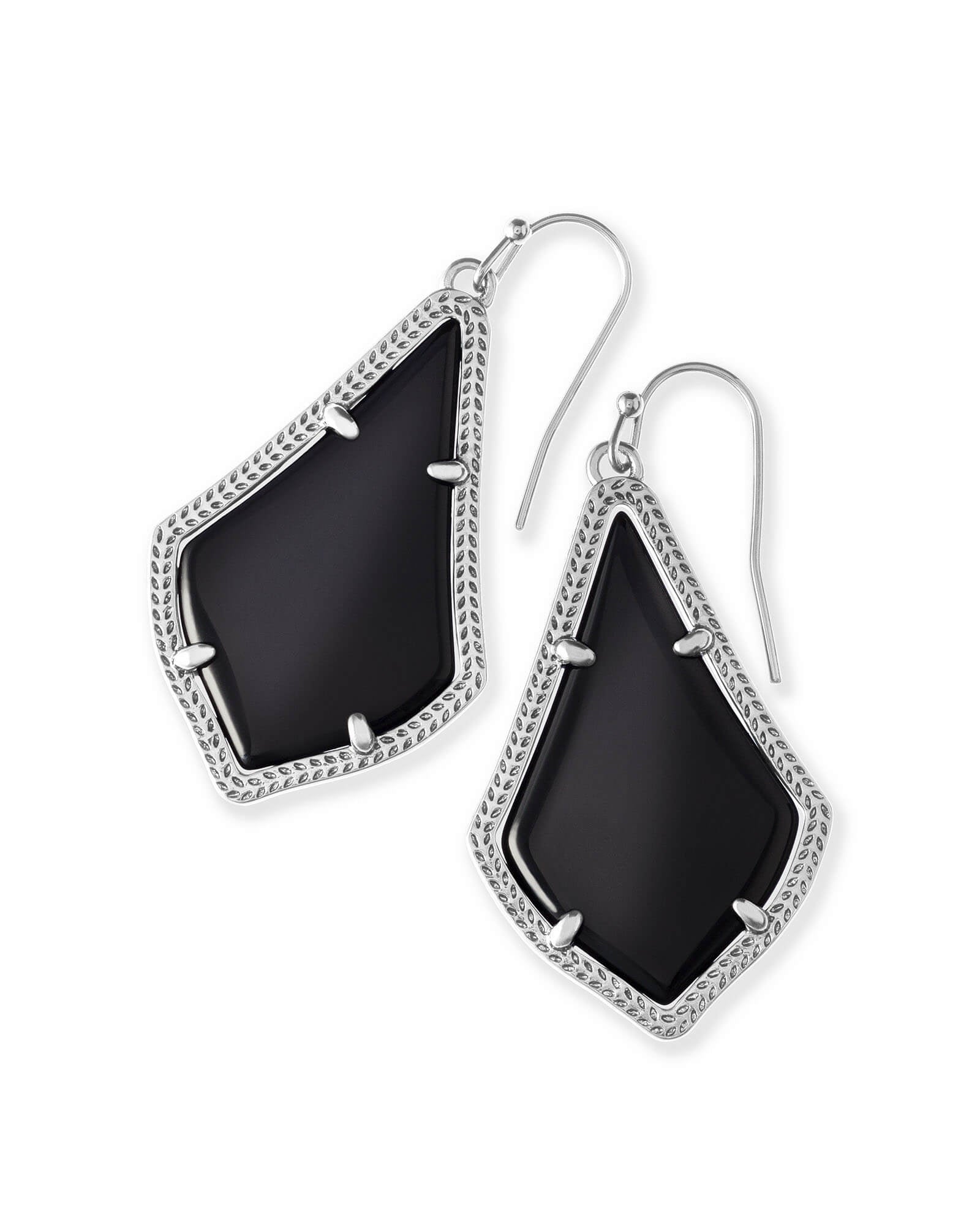 Alex Rhod Blk Earrings - She Chester