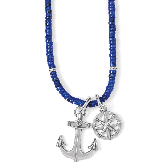 Anchor and Soul Navy Necklace - She Chester
