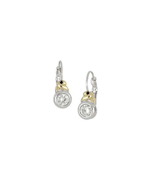 Antiqua CZ French Wire Earrings F3232 - AF00 - She Chester