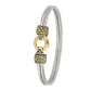 Antiqua Gold Circle Double Wire Bracelet - She Chester