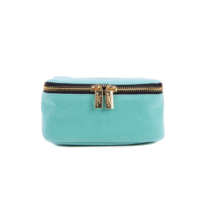 Aquamarine Velvet Hidden Gem Jewelry Case