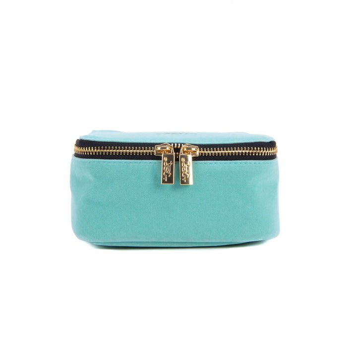 Aquamarine Velvet Hidden Gem Jewelry Case - She Chester